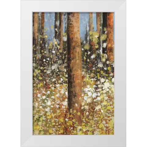 Field of Flowers II - mini White Modern Wood Framed Art Print by Jensen, Asia