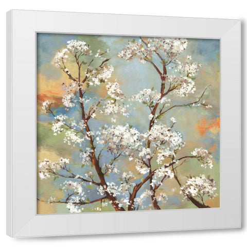 Vignette I White Modern Wood Framed Art Print by Jensen, Asia