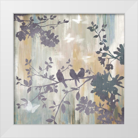 Mist Foliage I White Modern Wood Framed Art Print by Jensen, Asia