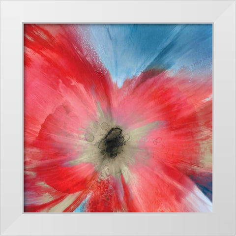Aflame I White Modern Wood Framed Art Print by Jensen, Asia