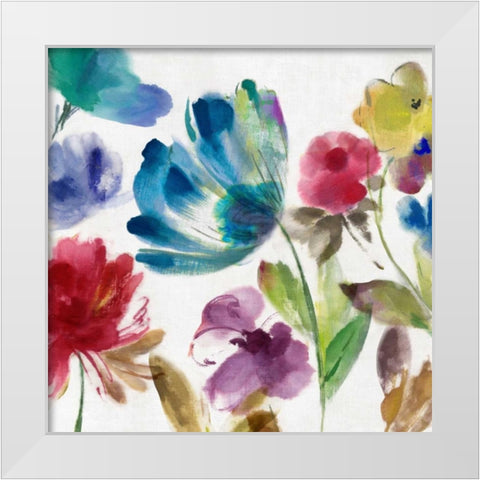 Sarcelle Jardin II - Mini White Modern Wood Framed Art Print by Jensen, Asia
