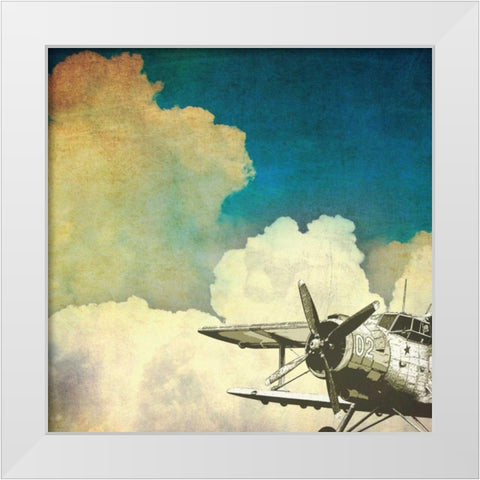 Flying High White Modern Wood Framed Art Print by Calaguiro, Kevin