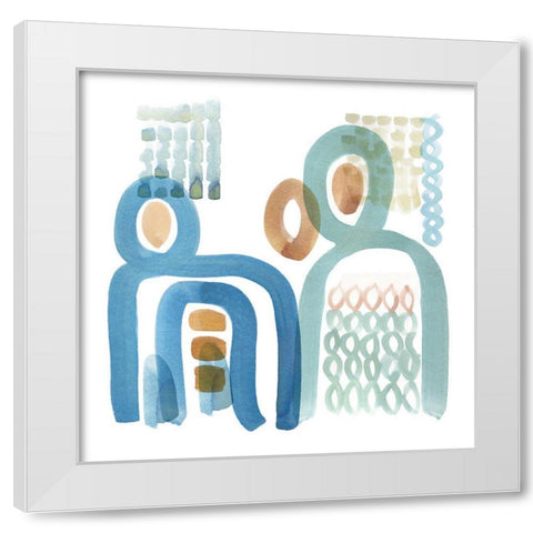 Togetherness I White Modern Wood Framed Art Print by Kouta, Flora