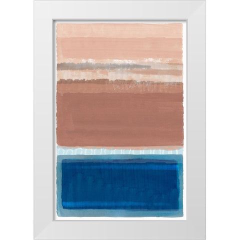 On the Blue Horizon I White Modern Wood Framed Art Print by Kouta, Flora