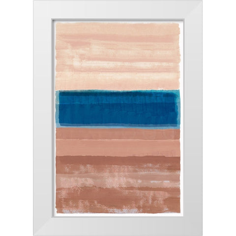 On the Blue Horizon II White Modern Wood Framed Art Print by Kouta, Flora