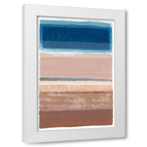On the Blue Horizon III White Modern Wood Framed Art Print by Kouta, Flora