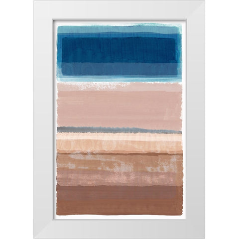 On the Blue Horizon III White Modern Wood Framed Art Print by Kouta, Flora