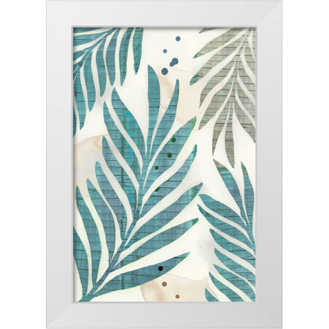 Limewash Palm III White Modern Wood Framed Art Print by Kouta, Flora