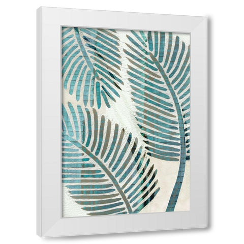 Limewash Palm IV White Modern Wood Framed Art Print by Kouta, Flora