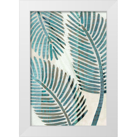 Limewash Palm IV White Modern Wood Framed Art Print by Kouta, Flora