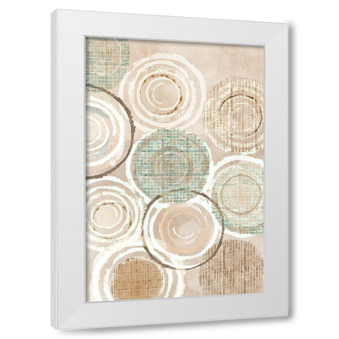 Neutral Woven Baskets I White Modern Wood Framed Art Print by Kouta, Flora