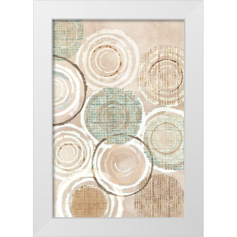 Neutral Woven Baskets I White Modern Wood Framed Art Print by Kouta, Flora