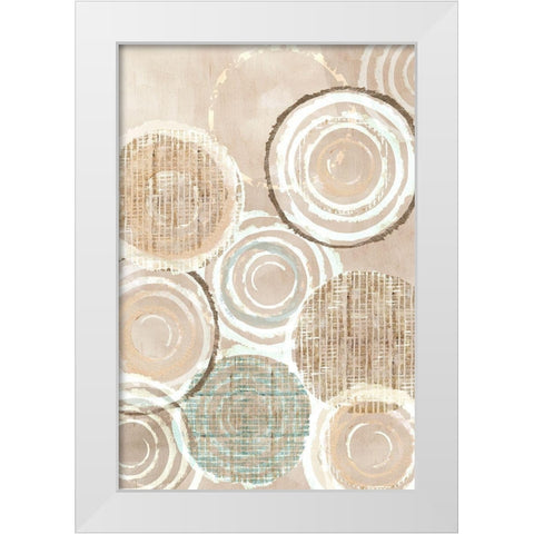 Neutral Woven Baskets II White Modern Wood Framed Art Print by Kouta, Flora