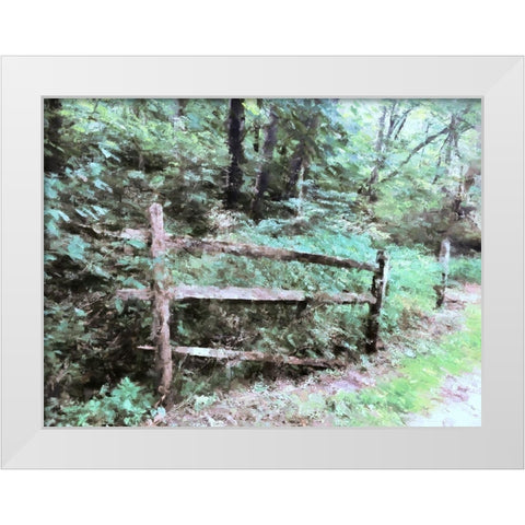 Abandoned Fence White Modern Wood Framed Art Print by Curinga, Kim