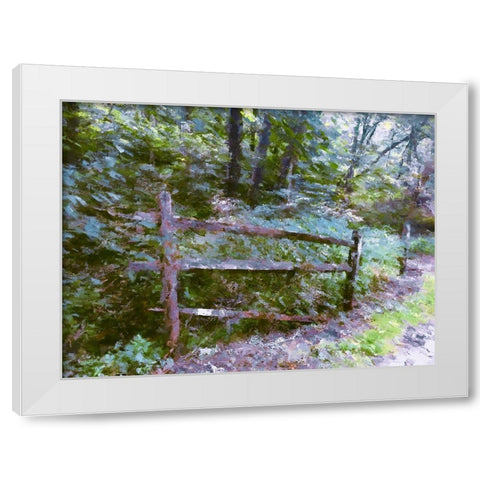 Abandoned Fence White Modern Wood Framed Art Print by Curinga, Kim