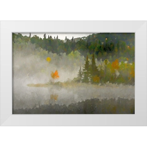 Misty Isle White Modern Wood Framed Art Print by Curinga, Kim