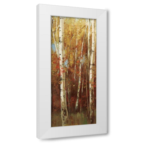Birch Forest II White Modern Wood Framed Art Print by K, Ella