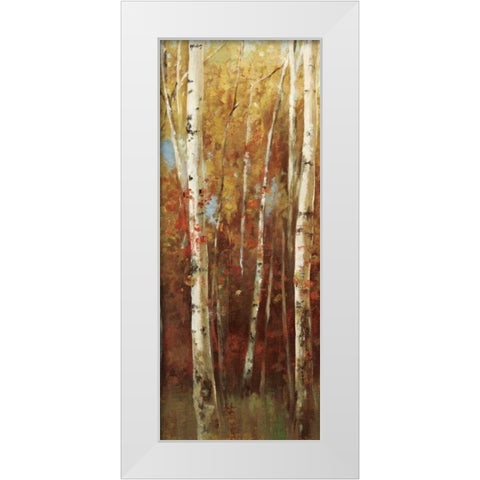 Birch Forest II White Modern Wood Framed Art Print by K, Ella