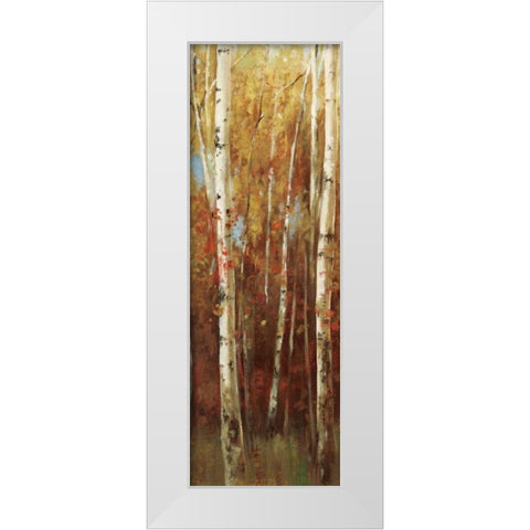 Birch Forest II White Modern Wood Framed Art Print by K, Ella