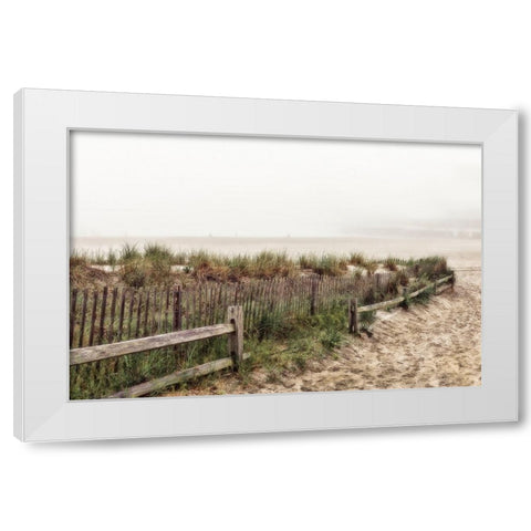 Atlantic City Beach I White Modern Wood Framed Art Print by Kearney, Franklin J.