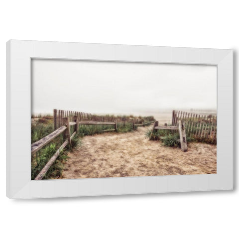 Atlantic City Beach II  White Modern Wood Framed Art Print by Kearney, Franklin J.