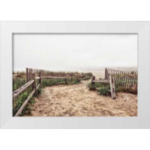 Atlantic City Beach II  White Modern Wood Framed Art Print by Kearney, Franklin J.