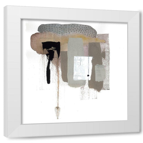 Dribble White Modern Wood Framed Art Print by Rupe, Kim