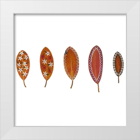 Fallin II White Modern Wood Framed Art Print by Rupe, Kim