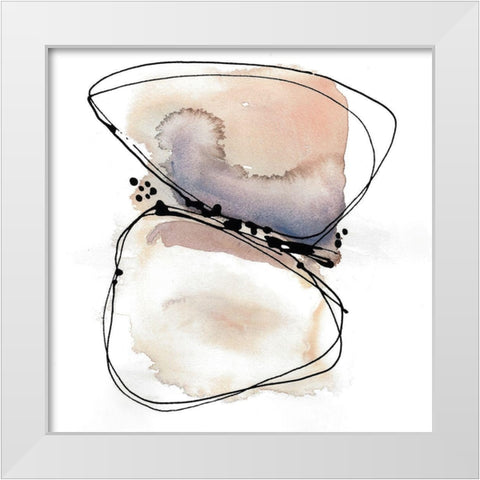 Tellin Shells White Modern Wood Framed Art Print by Rupe, Kim