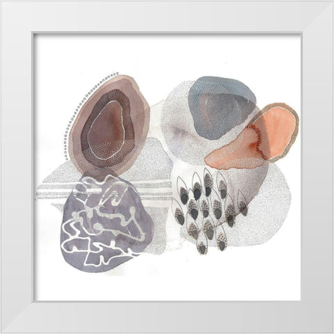 Superposition White Modern Wood Framed Art Print by Rupe, Kim