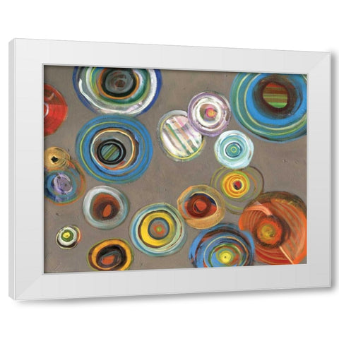Neutral Circles I White Modern Wood Framed Art Print by Kulig, Darlene