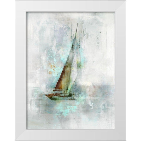Sailboat I  White Modern Wood Framed Art Print by Roko, Ken
