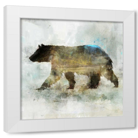 Journey Bear II White Modern Wood Framed Art Print by Roko, Ken