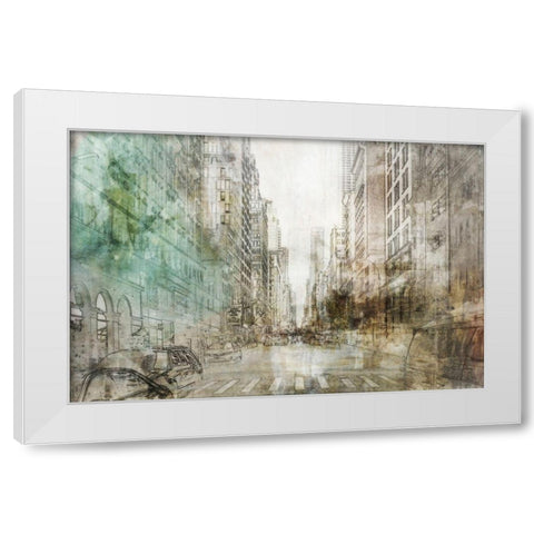 NYC Streets I White Modern Wood Framed Art Print by Roko, Ken