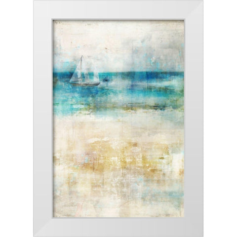Ocean Blue I White Modern Wood Framed Art Print by Roko, Ken