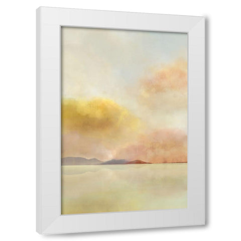Sunset Landscape I White Modern Wood Framed Art Print by Roko, Ken