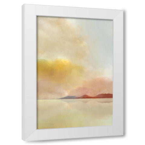 Sunset Landscape II White Modern Wood Framed Art Print by Roko, Ken