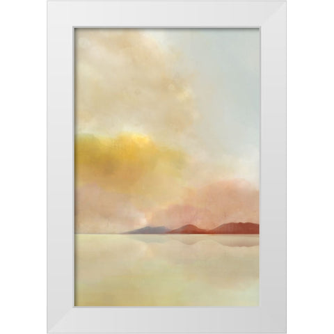 Sunset Landscape II White Modern Wood Framed Art Print by Roko, Ken