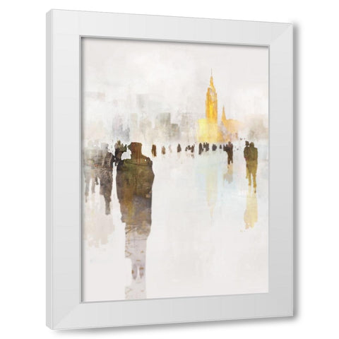 NYC Fog White Modern Wood Framed Art Print by Roko, Ken