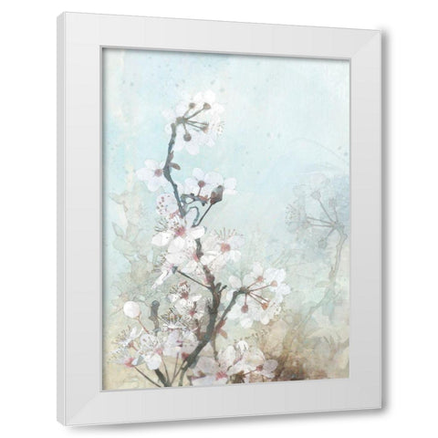 Climbing Cherry Blossoms II  White Modern Wood Framed Art Print by Roko, Ken