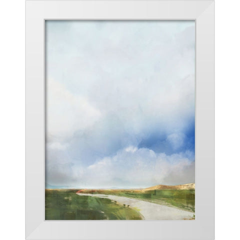 Above the Clouds I White Modern Wood Framed Art Print by Roko, Ken