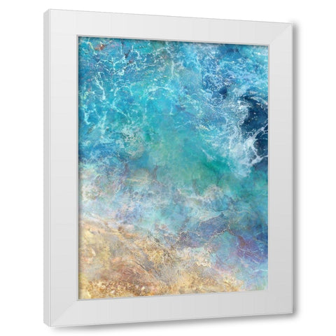 Oceanic Gold I  White Modern Wood Framed Art Print by Roko, Ken