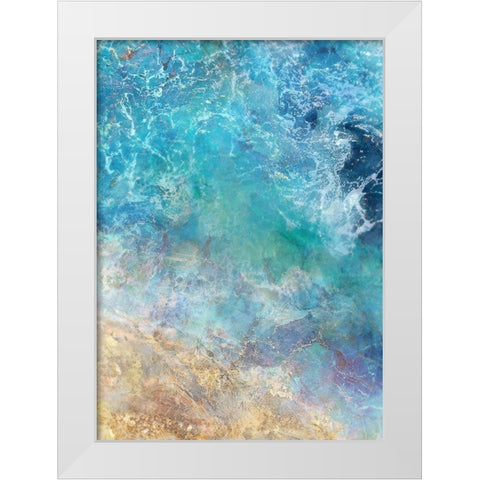 Oceanic Gold I  White Modern Wood Framed Art Print by Roko, Ken