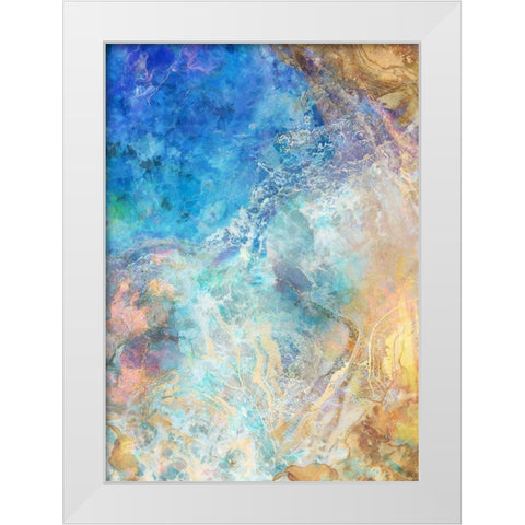 Oceanic Gold II White Modern Wood Framed Art Print by Roko, Ken