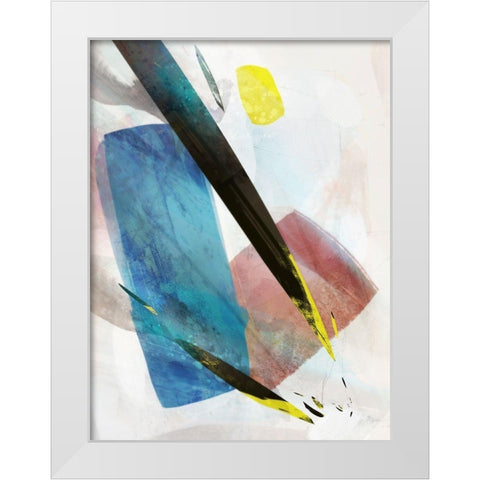 Colour Pathway I  White Modern Wood Framed Art Print by Roko, Ken