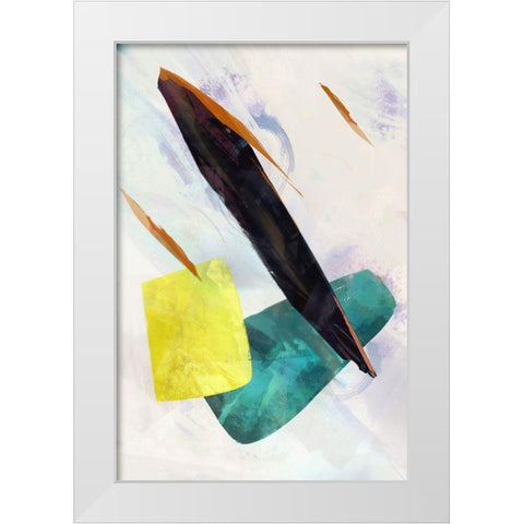 Colour Pathway II White Modern Wood Framed Art Print by Roko, Ken