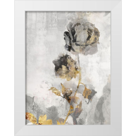 Black Roses I White Modern Wood Framed Art Print by Roko, Ken