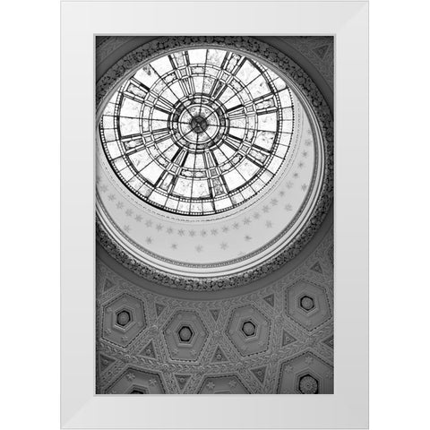 Oculus White Modern Wood Framed Art Print by Millet, Karyn