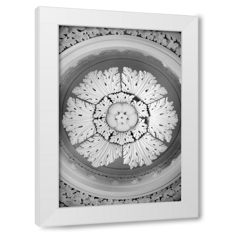 Latticary White Modern Wood Framed Art Print by Millet, Karyn