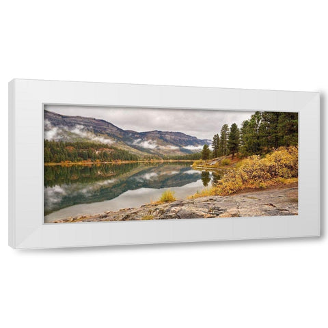 Mountain Mist I  White Modern Wood Framed Art Print by Robertson, Leda